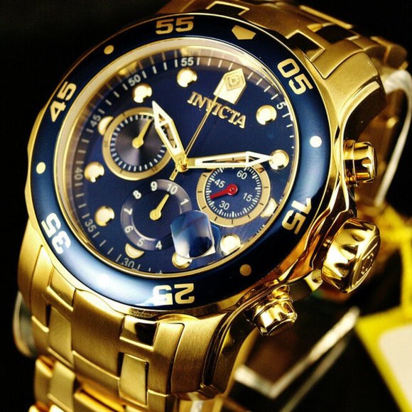 18k Gold Pro Diver Scuba 48mm Watch